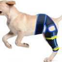 Dog Knee Brace, Dog Leg Brace with Adjustable Straps, 10 Stabilizers Dog Knee Brace for Torn Acl Hind Leg or Back Leg, Kneecap Dislocation, Cruciate Ligament Injury and luxating Patella, 9*8*30"