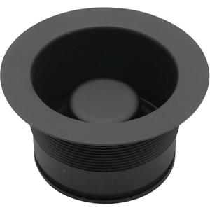 Westbrass D2105-62 3-1/2" EZ-Mount Brass Kitchen Sink Waste Disposal Drain Flange and Stopper, Matte Black