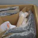 OLIXIS Dining Chairs Set of 8 Kitchen Mid Century Modern Chairs with Wood Legs and PU Leather Cushion for Living Room Bedroom Outdoor Lounge, Black