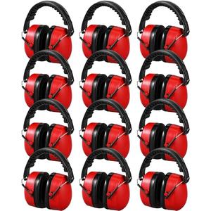 Copkim 11 Pcs Hearing Protection Ear Muffs NRR 28dB Noise Reduction Headphones Shooting Ear Protection Earmuffs(Red)