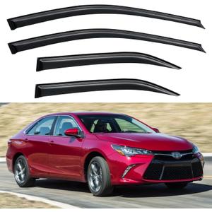 Window Visors Rain Guards Shield for 2012 2013 2014 Toyota Camry, Out-Channel Window Vent Wind Deflectors Visors Shades for 12 13 14 Camry
