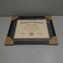 ELSKER&HOME 8.5x11 Certificate Frame - Classic Black Color Frame - Displays Diploma 8.5x11 Inch with Mat - 11x14 Inch Without Mat - For Document/Photo(Double Mat - Matte Black with Gold Rim)