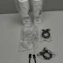 Electric Salt and Pepper Grinder Set - Rechargeable Automatic Salt and Pepper Shakers, Kitchen Appliances with External Adjustable Coarseness, Larger Hopper for Cooking, Home Gifts(2 Pack,White/White)