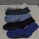 ZAKASA Fuzzy Socks for Men with Grips Winter Warm Thick Mens Slipper Socks Fluffy Cozy Non Slip Grippers Socks 5 Pairs