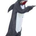 WOTOGOLD Animal Cosplay Costume Shark Adult Pajamas (XX-Large, Gray)