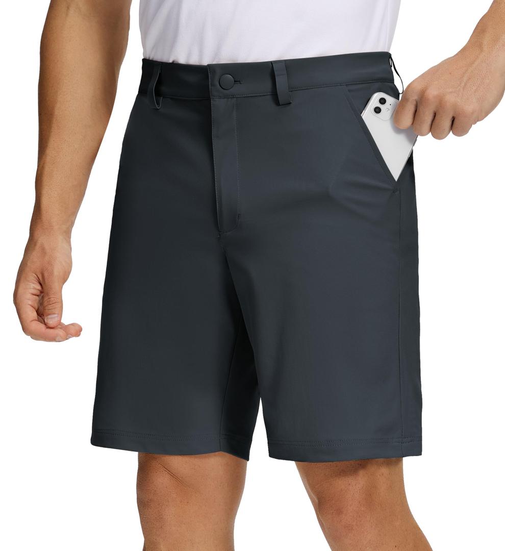 Willit Men's Golf Shorts Stretch Work Dress Shorts Quick Dry Athletic Casual Shorts with Pockets 7" Deep Gray 38W (Gray, S)