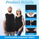 3 x Tucnoeu 4 Pack Black Waterproof Apron Cobbler Apron Unisex Work Aprons with 2 Deep Pockets, Fast Drying Polyester for Cleaning Painting Work Artiest Aprons Kitchen