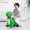 INPANY Bouncy Horse, Dinosaur Hopper Toys for 2 Year Old Boy, Toddlers Bouncing Animal, Inflatable Hopping Buddies for Kids, Ride on Rubber Bouncer, Indoor Outdoor Birthday Gifts Toy for 3 4 Yr Girl