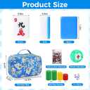 American Mahjong Tile Set, 160 Premium 1.2-inch Tiles with Blue Printed Carrying Bag, Complete Portable Set Includes Dice & Chips, Ideal Mahjong Gifts for Travel, Mahjong Lovers, Beginners