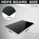 High-Density Polyethylene (HDPE) Plastic Sheet 1/2" Thick 18" X 24"- Black HDPE Sheet,for Machining, Home Improvements, DIY Projects, Engineering,High-Density Polyethylene Plastic Block (Pack of 1)