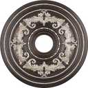 Livex Lighting, 8200-40, Ceiling Medallian, Hand Rubbed Bronze with Antique Silver Accents, 22.5"Dx1.5"H, Medium