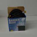Flexible Garden Hose Water Pipe - 25FT Lightweight Garden Water Hose, Portable Patio Hose with Solid Brass Fittings and Double Latex Core for Pet Washing, Black