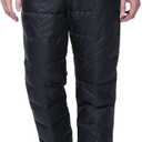 Down Pants, Men's Winter Warm Loose Utility Puffer Pants, Outdoor Insulation Compression Ski Snow Pants. XL Size