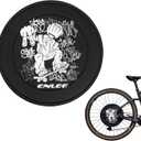 ENLEE 1PC Bike Disc Brake Cover, Water Resistant Neoprene Protective Cover for Mountain/Road/Gravel Bicycle Disc Brakes, Suitable for Safe Transport & Overspray Damage, Diameter: 320mm (Skateboard Model-1pc)