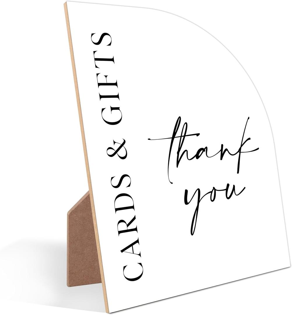 Cards And Gifts Sign for Wedding, Minimalist White Arch Sign, Wedding Accessories for Reception, Party Supplies And Decorations for Bridal Shower Activities, Baby Shower, Engagement Party, 20