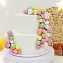 Morcheunningham 114 Pcs Cake Ball Decorations including Balloon Cake Toppers, Inserts & Foam Balls, Cake Picks for Birthdays and Weddings (Vibrant Colors)