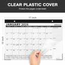 Ospelelf 2026-2027 Calendar Magnetic Desk Wall Desktop Monthly Planner from January 2026 - June 2027 Large To Do Pad with Plastic Cover for Office 17" X 12" Black