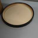 Ceramic Pots for Plants - 12 Inch Large Planter with Drainage Hole and Saucer, Ceramic Flower Pots for Indoor Outdoor, Boho Round Planter, Patio Decor, Gifts for Plant Lover, Black