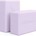 Trideer Yoga Blocks 2 Pack, Soft Non-Slip Surface Premium Foam Blocks, Supportive, Lightweight, Odor Resistant, Yoga Accessories for Pilates Meditation General Fitness Stretching Toning light purple