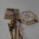 Gold Vintage Floor Lamp for Living Room, Traditional Mid-century Floor Lamp with Elegant Silk Fabric Lampshade, 64inch Tall Standing Lamp Bedroom LED Pole Lamp, Retro Stand Up Lamp for Home Office