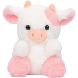 GracesDawn Cow Plush Toy, Plush Pillow Cow Toy, Palm Cows Plush Stuffed Animal Toy, Cartoon Cute Pink Cow Plush Toy, 7.8 inches high