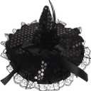 MERRYHAPY Halloween Witch Hat Headband Black Hair Accessory for Girls Elegant and Comfortable Design for Parties Festivals and Eye-catching Appearance for Halloween Celebrations