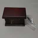 6 Inch Small Wooden Urn for Human Ashes - Keepsake Urn for Men & Women, Funeral Ashes Holder, Wooden Urn Box and Casket with Tree Design