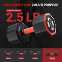 Yoleo Adjustable Dumbbell, Weight Dumbbell at Home Workout Equipment, 4 in 1 Each Premium Tai Chi-Style Rotary Mounting Adjustable 10/15/20/25 lb dumbbells, with TPU Soft Rubber Handle Suitable Men/Women Updated 2.0. Single