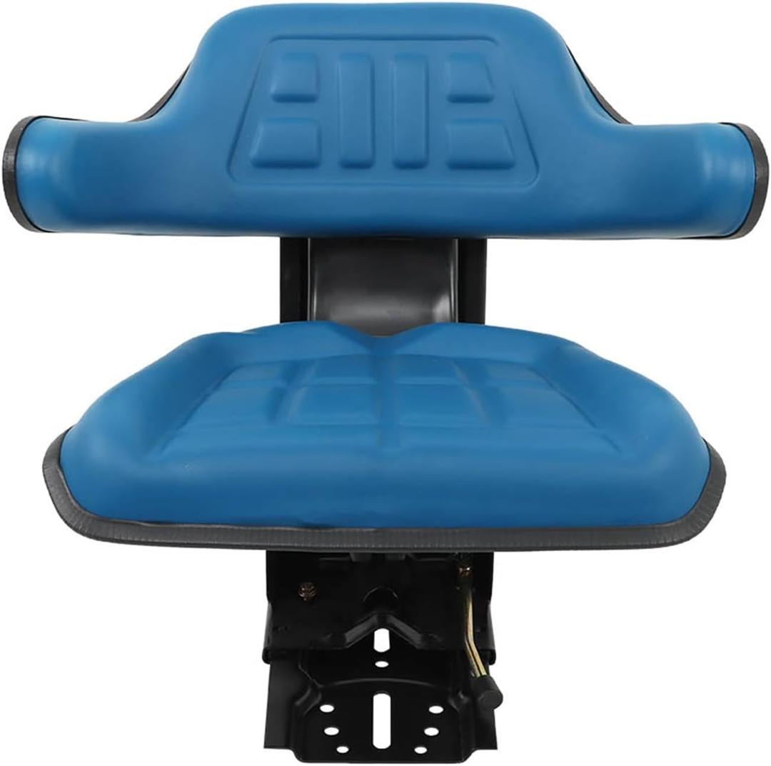 WFLNHB Blue Adjustable Tractor Suspension Seat with Tilt Wrap-Around Style Replacement for New Holland 3000 3010 3300 3400 3600 3610 3900 3930 3910 5000 5100 5600 5610 5900 5910