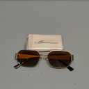 AMOMOMA Retro Oval Trendy Sunglasses for Women Designer 2024 Womens Sun Glasses Metal 90s AM6639