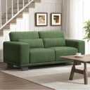 Marsail 65" Loveseat Sofa, Love Seat for Living Room, Comfy Couch with Deep Seats and Wide Armrests, Sofa Couch with Supportive Cushion and Sturdy Frame, Easy to Clean with Removable Covers, Green
