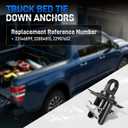 AUTOBABA 2PCS 23146899 Truck Bed Tie Down Anchors Compatible with 2014-2025 Chevy Silverado GMC Sierra 2015-2025 Chevy Colorado GMC Canyon OE #23146899 22854815 22987602 Replacement Accessories