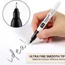 Permanent Markers Ultra Fine Tip, 96 Pack Black Quick-Drying and Fade-Resistant Permanent Markers Bulk Set for Writing and Drawing on Wood, Plastic, Metal, Glass, Ideal for Office School Supplies