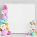 Wokceer Wedding Arch Cover White 6.6FT x6.6FT Square Arch Backdrop Covers Spandex Fitted Balloon Arches Covers Stretchy Backdrop for Birthday Party Wedding Ceremony Banquet Decoration
