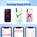 Boaretiu Cute Kawaii for Samsung Galaxy A16 Case with Stand - Fashion Cool 360 Rotate Ring Holder Kickstand Blue Flower for Women Girls Boys Teens Girly for Galaxy A16 Case