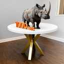 Metal Table Legs 28 Inch, Artistic Heavy Duty Dining Table Base with Suction Cups & Pre-Drilled Holes, Fits Glass Marble Wood Tops, DIY Desk Coffee Table Legs, 1000LBS Capacity, Gold