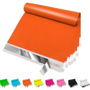 JinRuiKJ Poly Mailers 10x13 Inch 100 Pcs, Strong Adhesive Shipping Bags for Clothing, Durable Thick Mailing Envelopes with Self Seal, Packaging Bags for Small Business - Orange