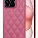 ZHEGAILIAN for iPhone 12 iPhone 12 Pro Case, Military-Grade Protection, All-Around Shockproof Corners, Stylish Leather Phone Case for iPhone 12 iPhone 12 Pro - Rose