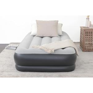 SleepLux Durable Inflatable Air Mattress with Built-in Pump, Pillow and USB Charger, 15" Tall Twin