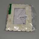 Handicrafts Home 4x6 Picture Frame White, Scalloped Bone Inlay Photo Frame, Handmade Decorative Picture Frame for Wall or Tabletop, Coastal Modern Home Decor