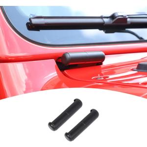 for Jeep JL Windshield Hinge Trim Cover for Jeep Wrangler JL JLU Gladiator JT 2018-Present Matte Black Exterior Accessories 2pcs