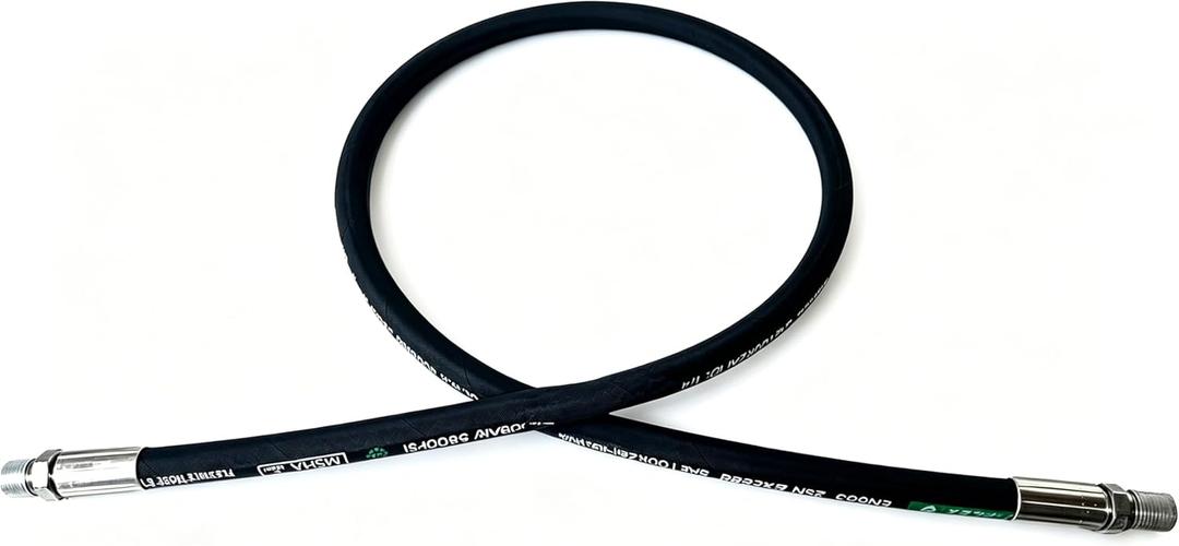 Jooptoolwook Hydraulic Hose 1/2" Hydraulic Hose with Male NPT X Male NPT 18" Long 3988 psi, Black