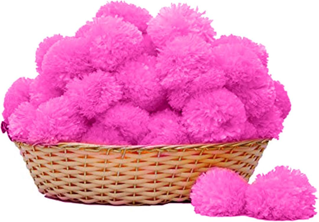 60 pc Artificial Marigold Flowers for Diwali Decorations, Day of The Dead, Da de Muertos, Ofrenda & Halloween Dcor- Cempasuchil Flowers for Home, Wedding & Festival (Pink)