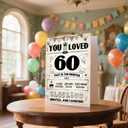 3 x Giant 60th Birthday Gift Cards for Women Man Large sixty Birthday Card Happy 60th Birthday Party Decorations Best 60 Year Old Birthday Gifts Ideas