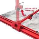 Red Manual Manual Tile Cutter Professional Large Tile Cutter Tool Portable 71" (1.8 m) Guide, Max Cutting Width 35.4" (90 cm), Ideal for Contractor