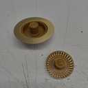 3 in 1 Kitchen Sink Stopper, Pop Up Kitchen Sink Drain Strainer, with an Extra Basket Strainer, Kitchen Sink Drain Stopper for US Standard 3-1/2 Inch, Brass Material Electroplate Gold
