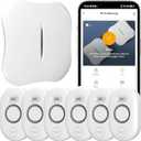 WiFi Water Leak Detector for Home with App Notification, 1 2.4Ghz Gateway + 6 WD61 Sensor, 120dB Water Flood/Drip Alarm for Basement/Kitchen/Bathroom/Toilet/Laundry Room,Sink/Pipe/Faucet Leakage Alert