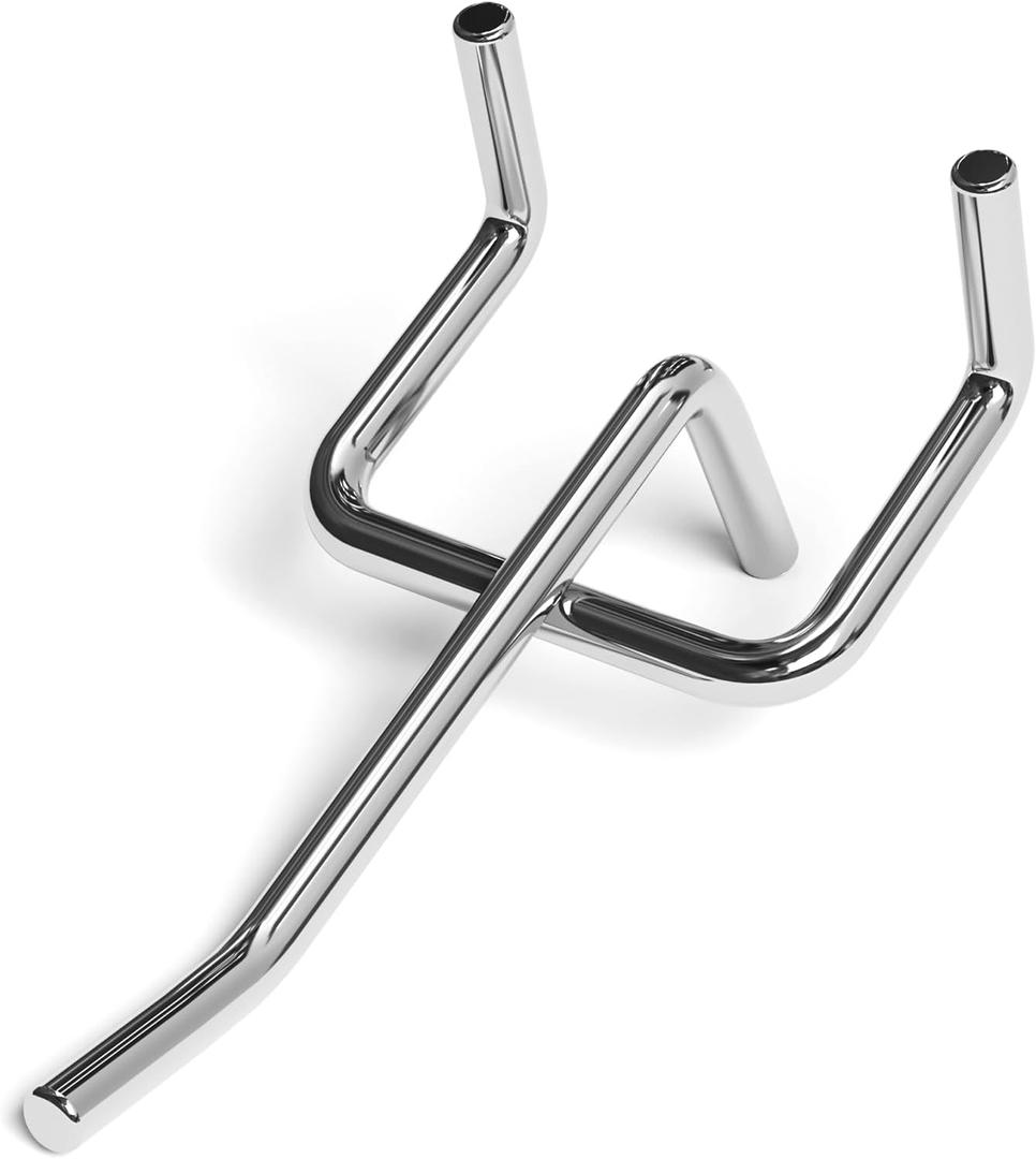 120 Pack 2 Inch Metal Pegboard Hooks, Fit 1/4 in and 1/8 in Peg Board Organizer Accessories, for Hanging Storage, Garages, Tool Sheds, Basements