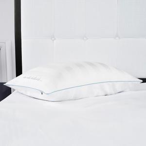 kate spade new york Awning Stripe Ultra Cooling 20" x 36", 300 Thread Count Pillow with Moisture Wicking Technology, Ideal for All Sleep Positions, King, White