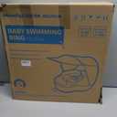 Baby Swim Float with UV Protection Sunshade Infant Pool Float Add Tail for 3-24 Months (Blue)